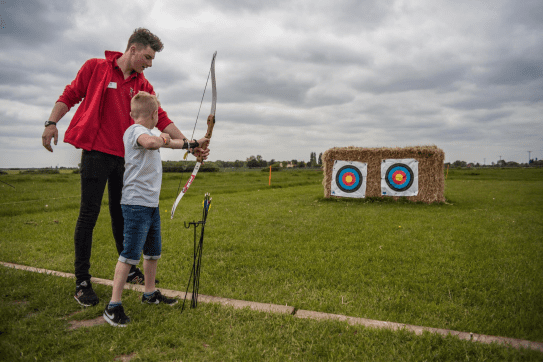  Child practiciting at Archery