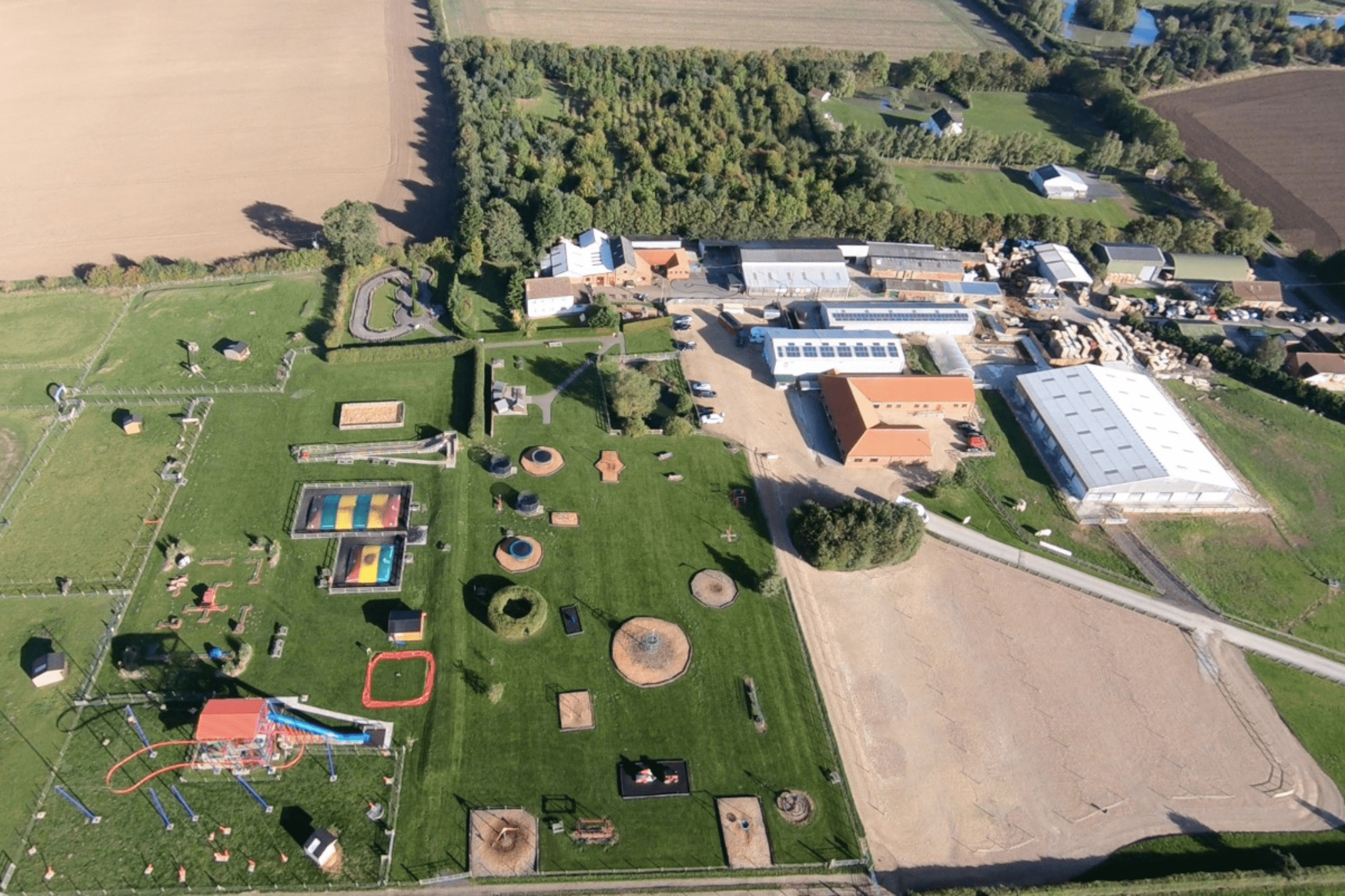Aerial shot of Rand Farm Park